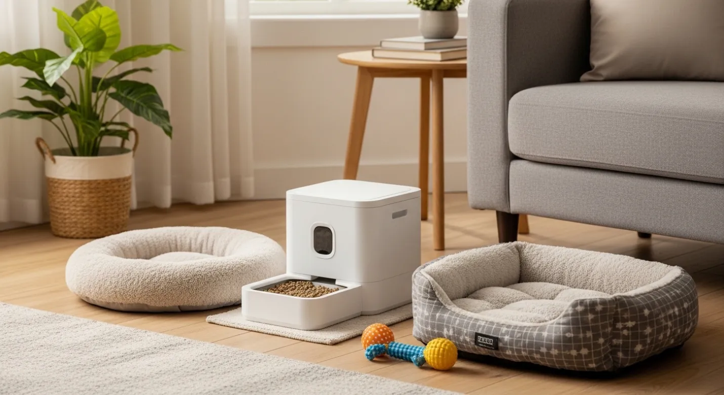 Comedouro automático facilitando a rotina do tutor