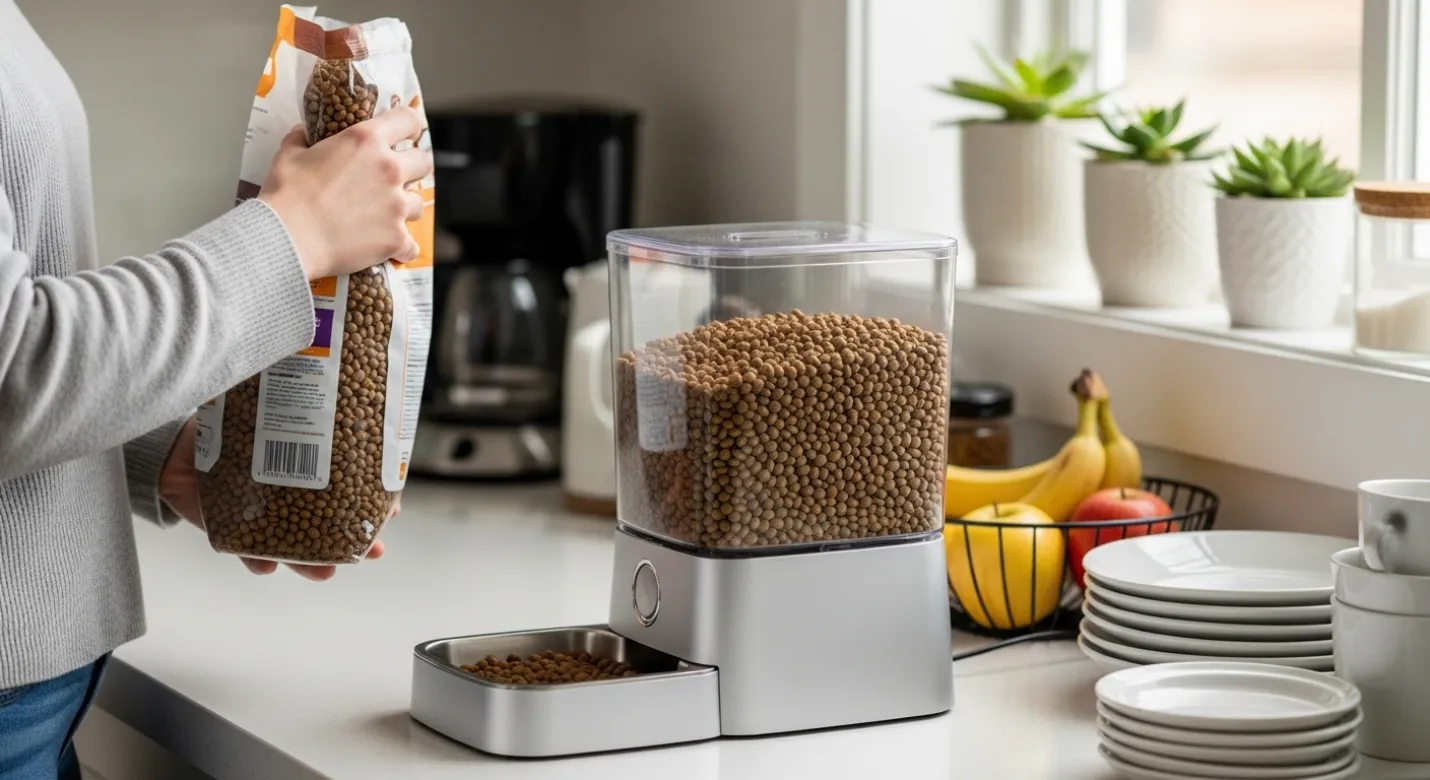 Alimentador automático com programação de horários para pets