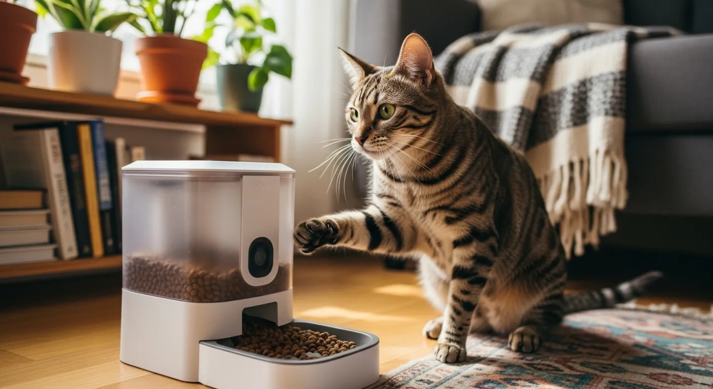 Rotina facilitada com alimentador automático para pets