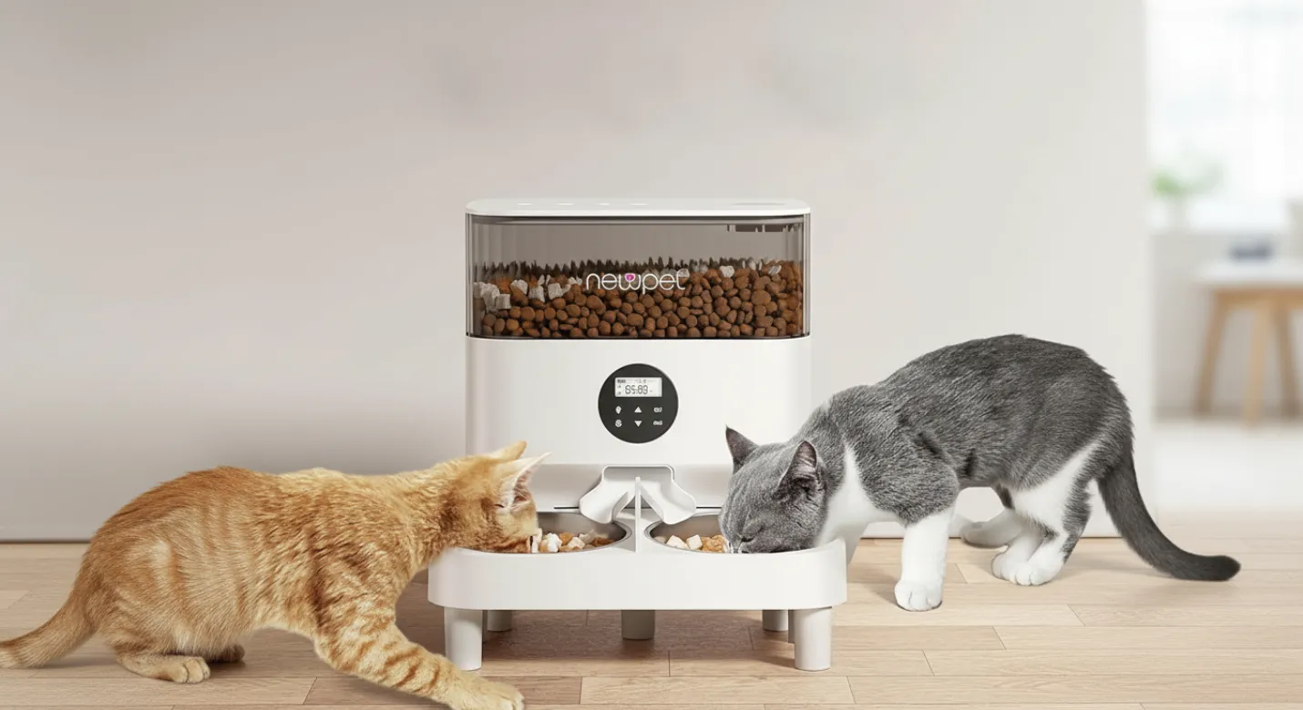 NEWPET Comedouro Elevado para Cäes e Gatos, WiFi - 5L