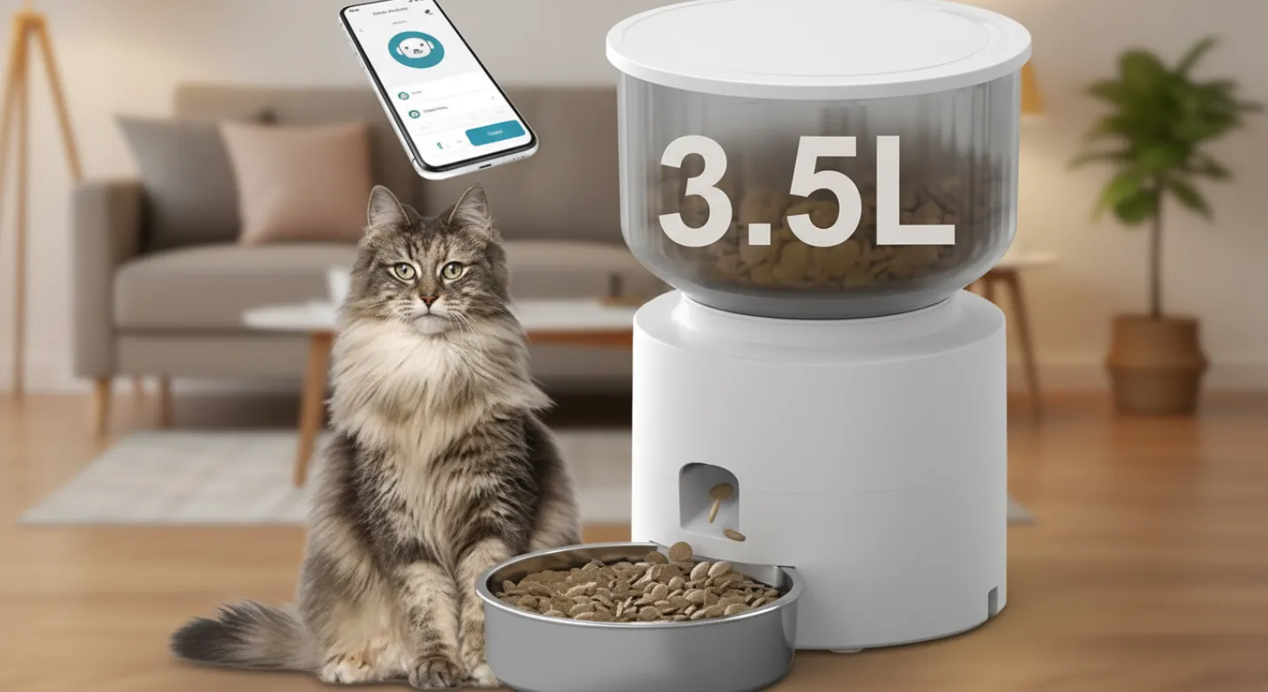 Comedouro para Cães e gatos Alimentador automático pet, 3.5L