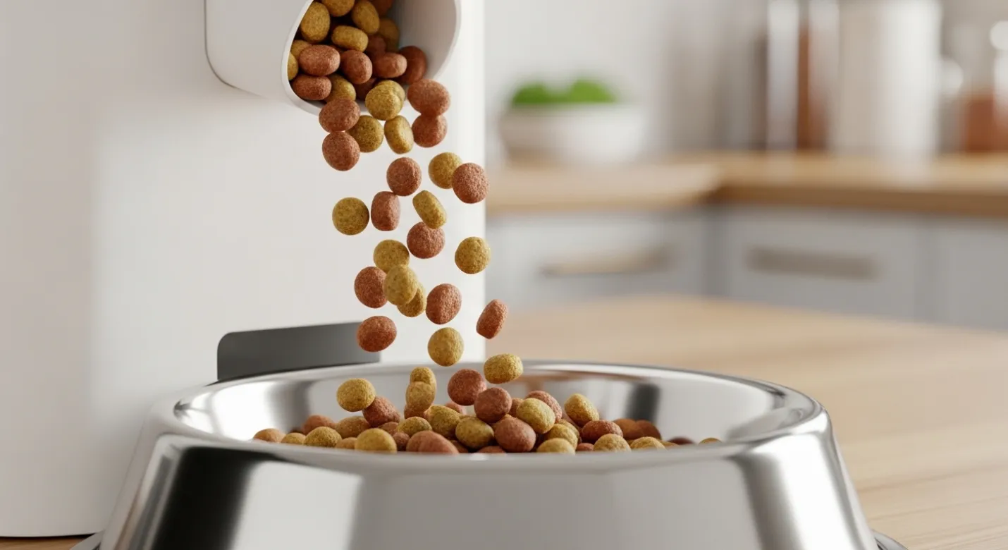 Alimentador automático com alta capacidade para pets em casa
